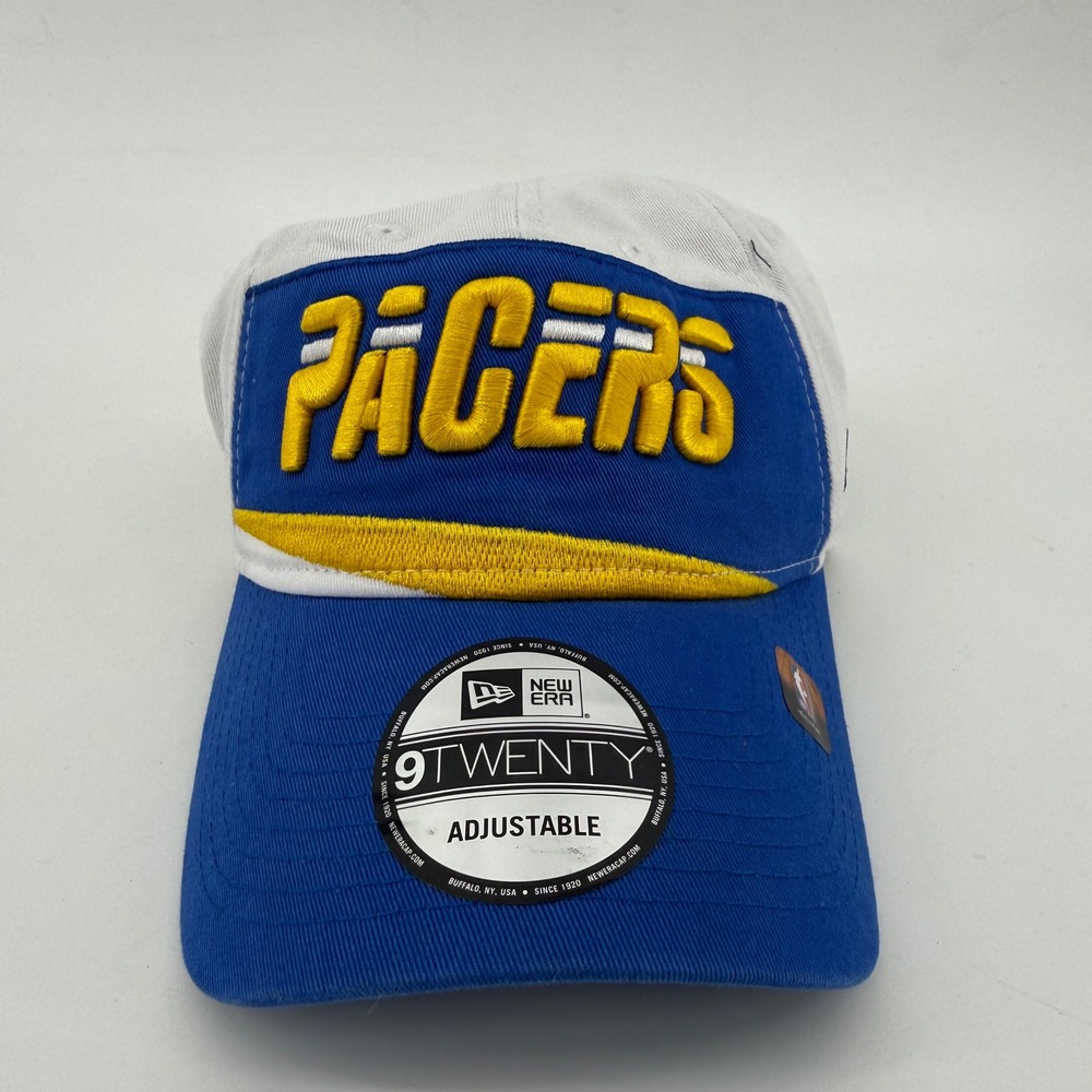 New Era Indiana Pacers 9TWENTY Adjustable Hat NBA Blue White 60768577